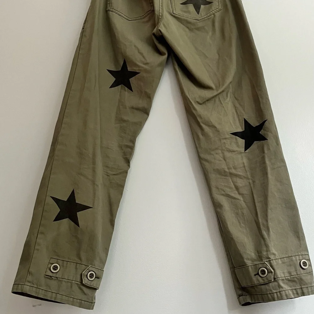 Pistola Tammy Star Trousers Size 24 Green Black - Picture 9 of 13
